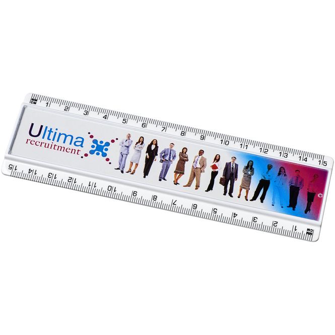 Hovedbilde Ellison 15 cm plastlinjal med papirinnsats