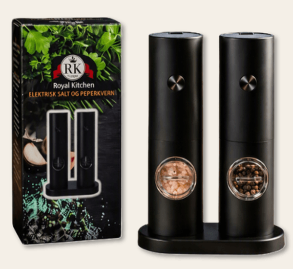 Hovedbilde Royal Kitchen elektrisk salt- og pepperkvern